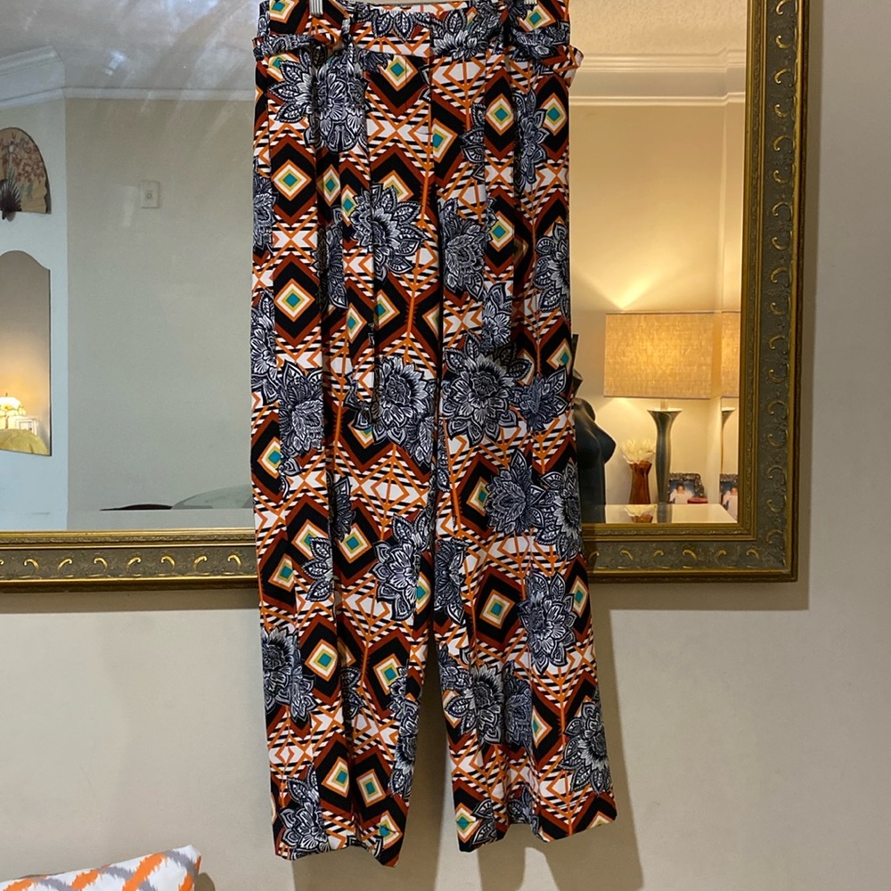 New York & Company stretch bohemian wide leg pants
